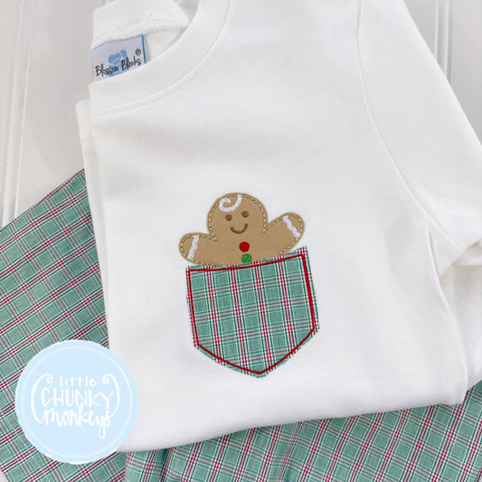 Boy Shirt - Gingerbread Pocket