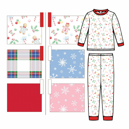 Christmas Kids Long Sleeve Fitted Sleep Set