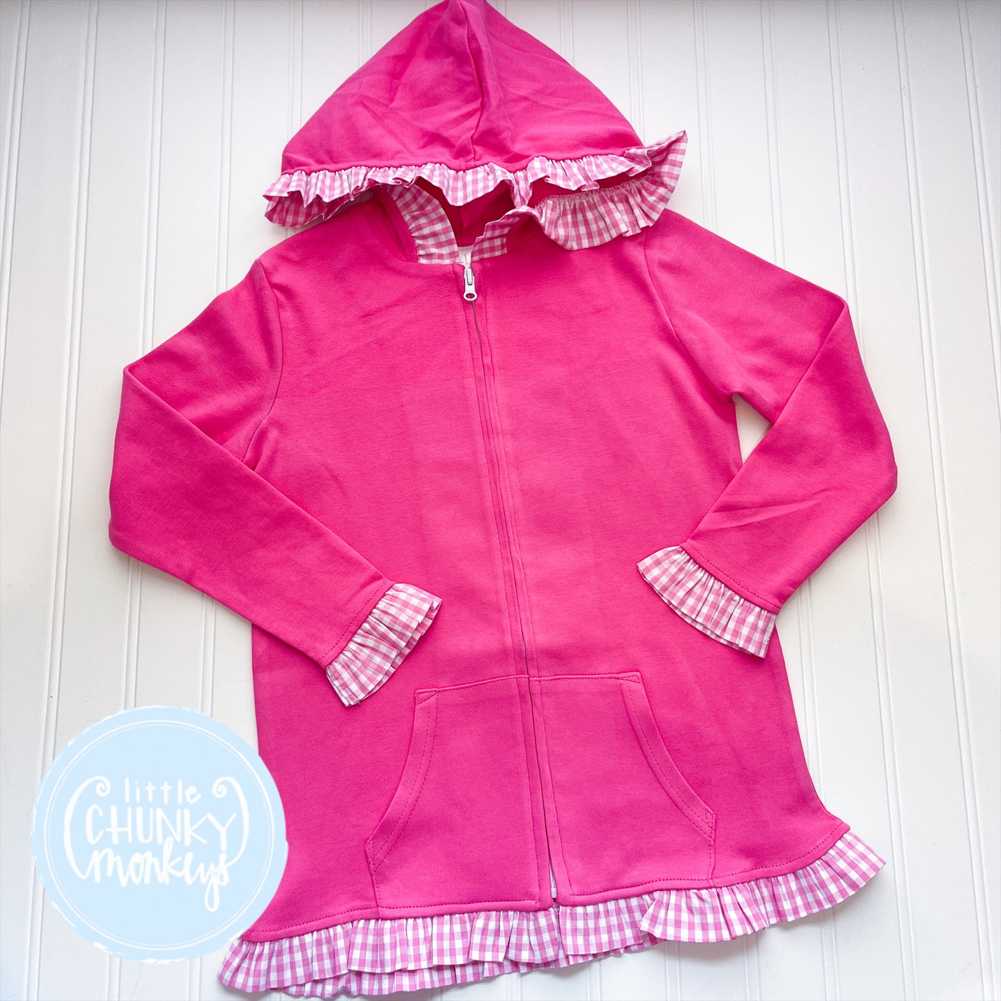 Ready to Ship - Pink Ruffle Jacket - 6Y