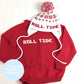 Ready to Ship - Custom Knit Name Sweater - Red & White - "ROLL TIDE" Medium (6-8Y_