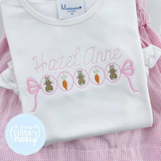 Girl Shirt - Easter Bunny with Carrot Banner