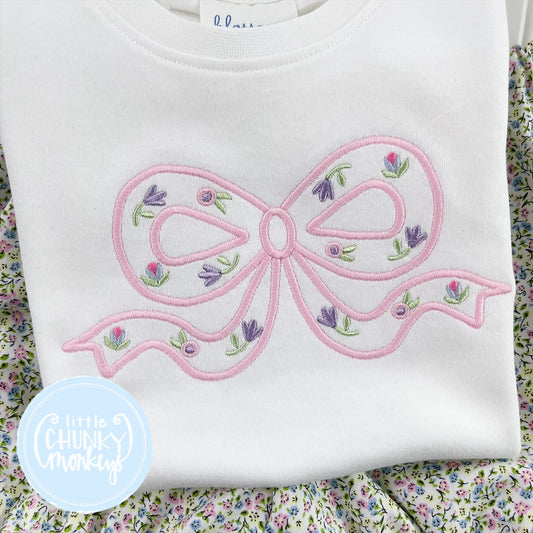 Girl Shirt - Floral Bow