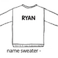 Custom Knit Name Sweater - White and Light Pink