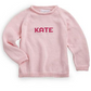 Custom Knit Name Sweater - White and Light Pink
