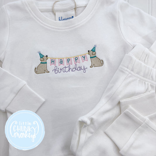 Long Sleeve Fitted Pajama - Happy Birthday - 12m