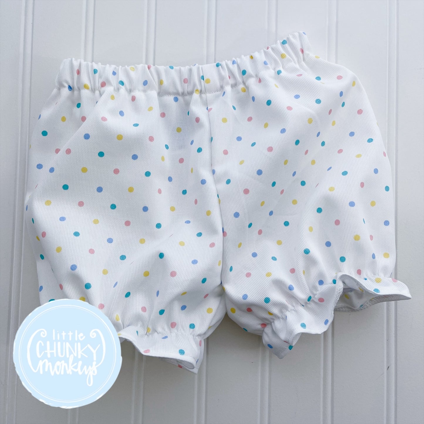 Pastel Dot Pique Ruffle Bloomers - 2T