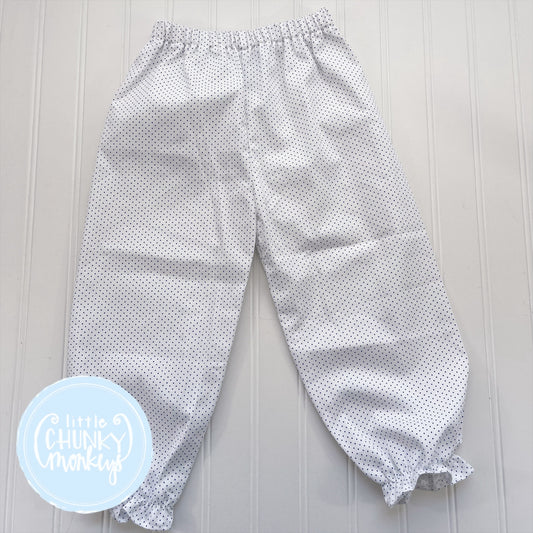 Royal Dot Pique Ruffle Bloomer Pants - 2T