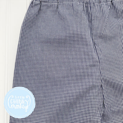 Navy Gingham Classic Pants - 5T