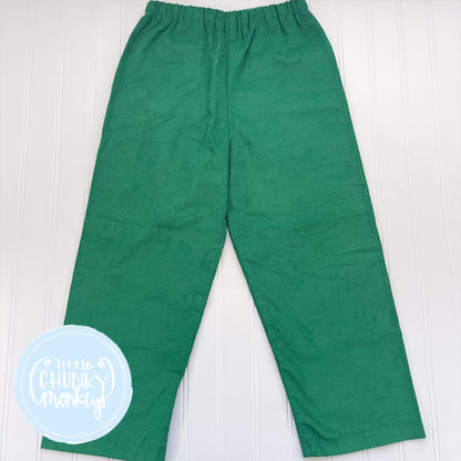 Green Corduroy Classic Pants - 6Y