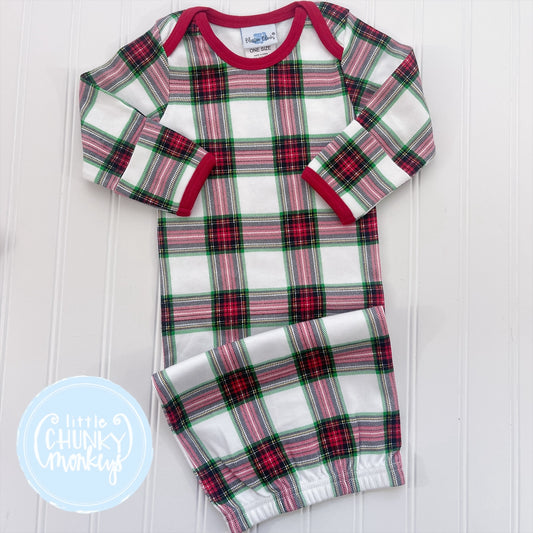 Baby Gown - Red Plaid