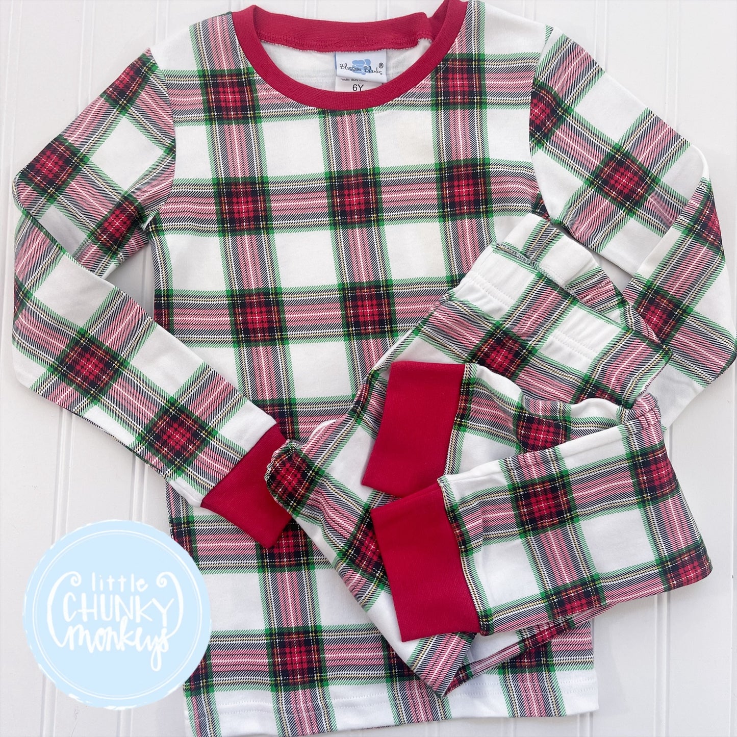 Fitted Pajamas - Red Plaid - 5T, 6Y, 8Y