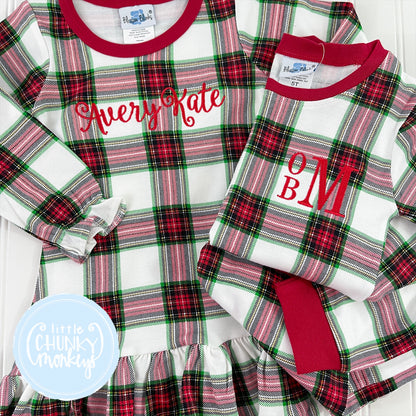 A-Line Dress - Red Plaid