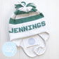Custom Knit Stripe Hat - Light Blue, White & Navy