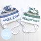 Custom Knit Stripe Hat - Light Blue, White & Navy