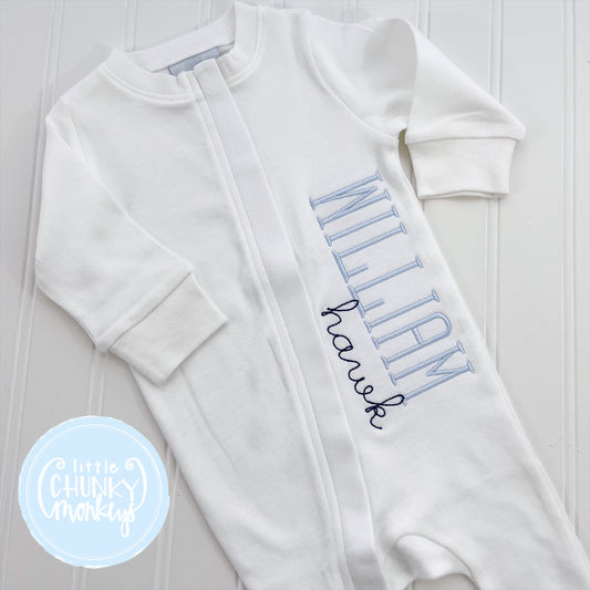 White Footed Romper - Full Name