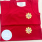 Girls Tank Top - Happy Daylily on Red