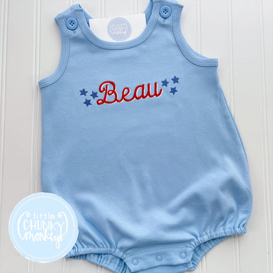 Sun Bubble - Patriotic Name with Stars on Light Blue