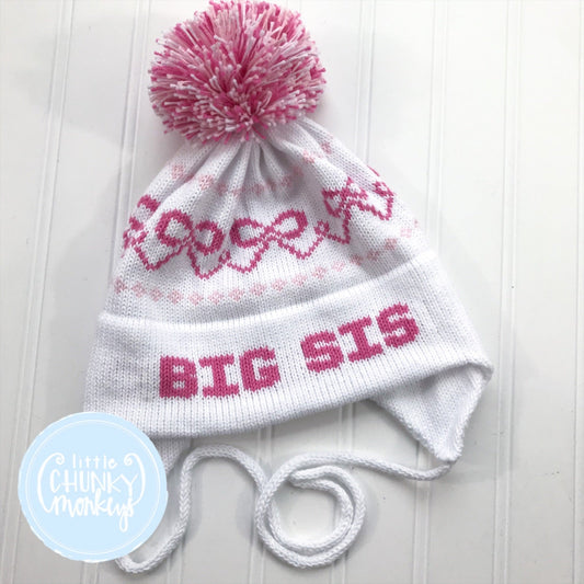 Ready to Ship - Custom Knit Bow Hat Sample - Big Sis - Toddler Size (2-4/5Y)