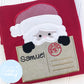 Boy Shirt - Applique Santa with Personalization On Letter.