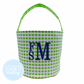 Green Gingham Bucket Tote