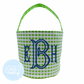 Green Gingham Bucket Tote