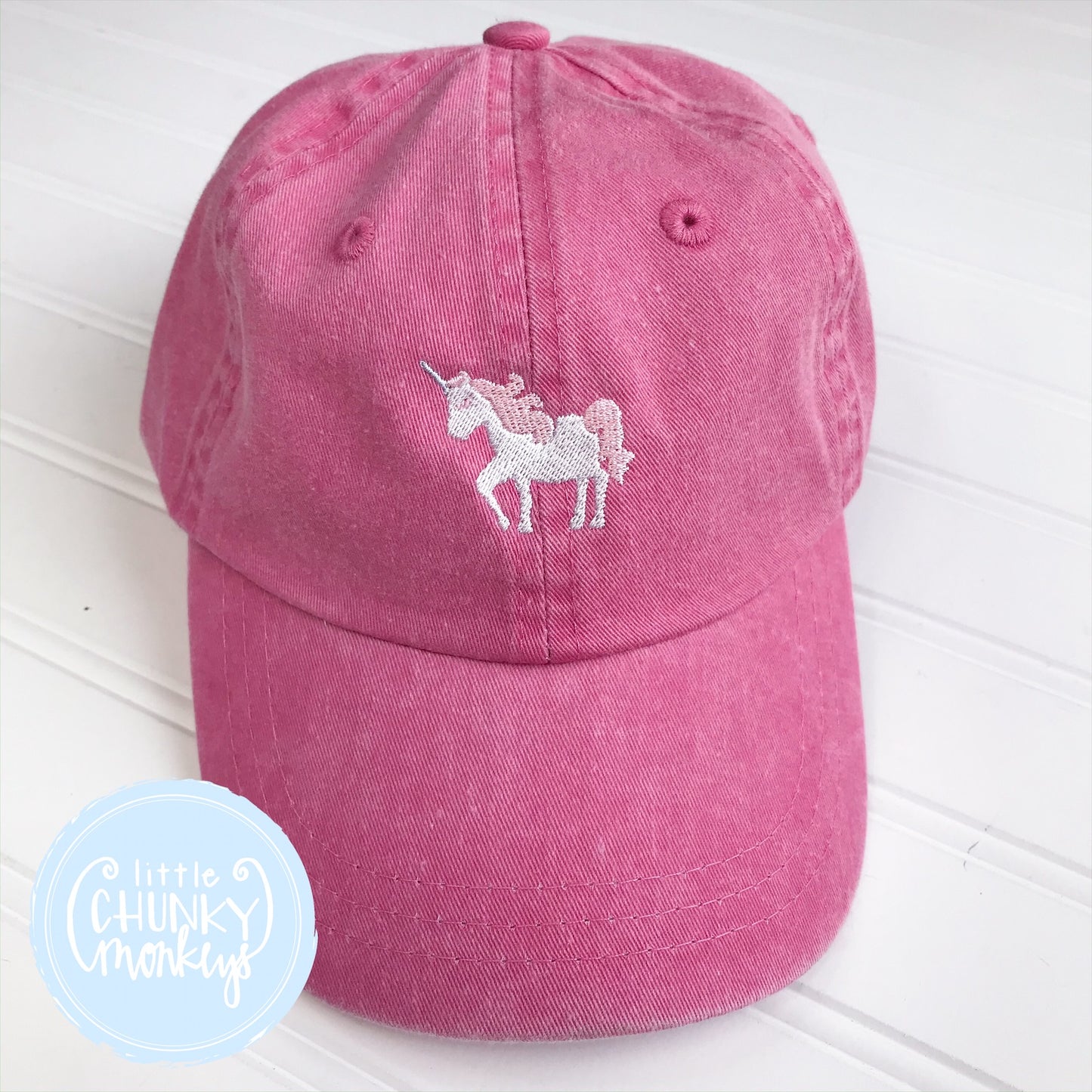 Toddler Kid Hat - Unicorn on Hot Pink Hat
