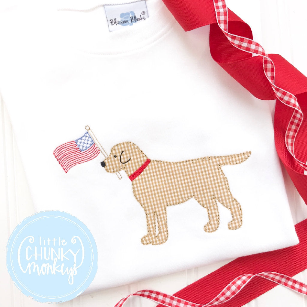 Boy Outfit - Personalized Boy Shirt - Lab with Flag