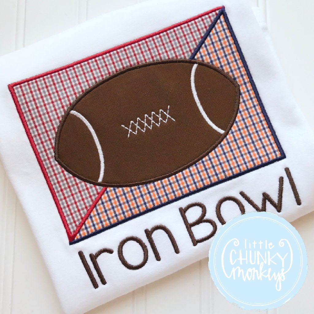 Boy Outfit - Iron Bowl Football Applique Shirt