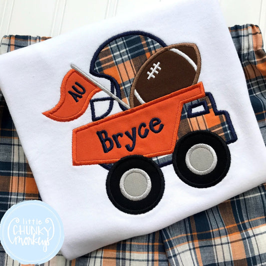 Boy Shirt - Dump Truck with Football