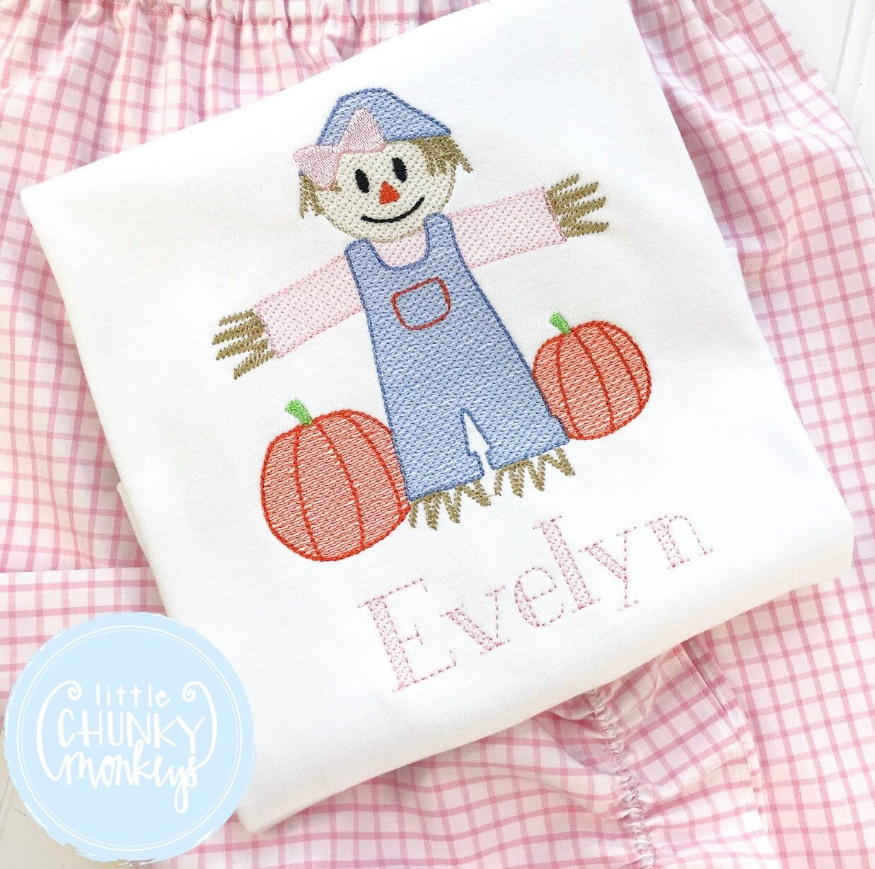 Girl Shirt- Stitched Scarcrow + Personalization