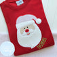 Boy Shirt - Applique Santa + Personalization