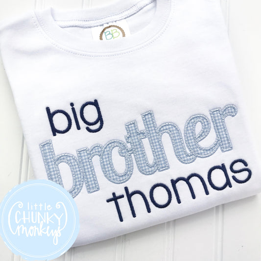 Boy Shirt -Big Brother Applique Shirt