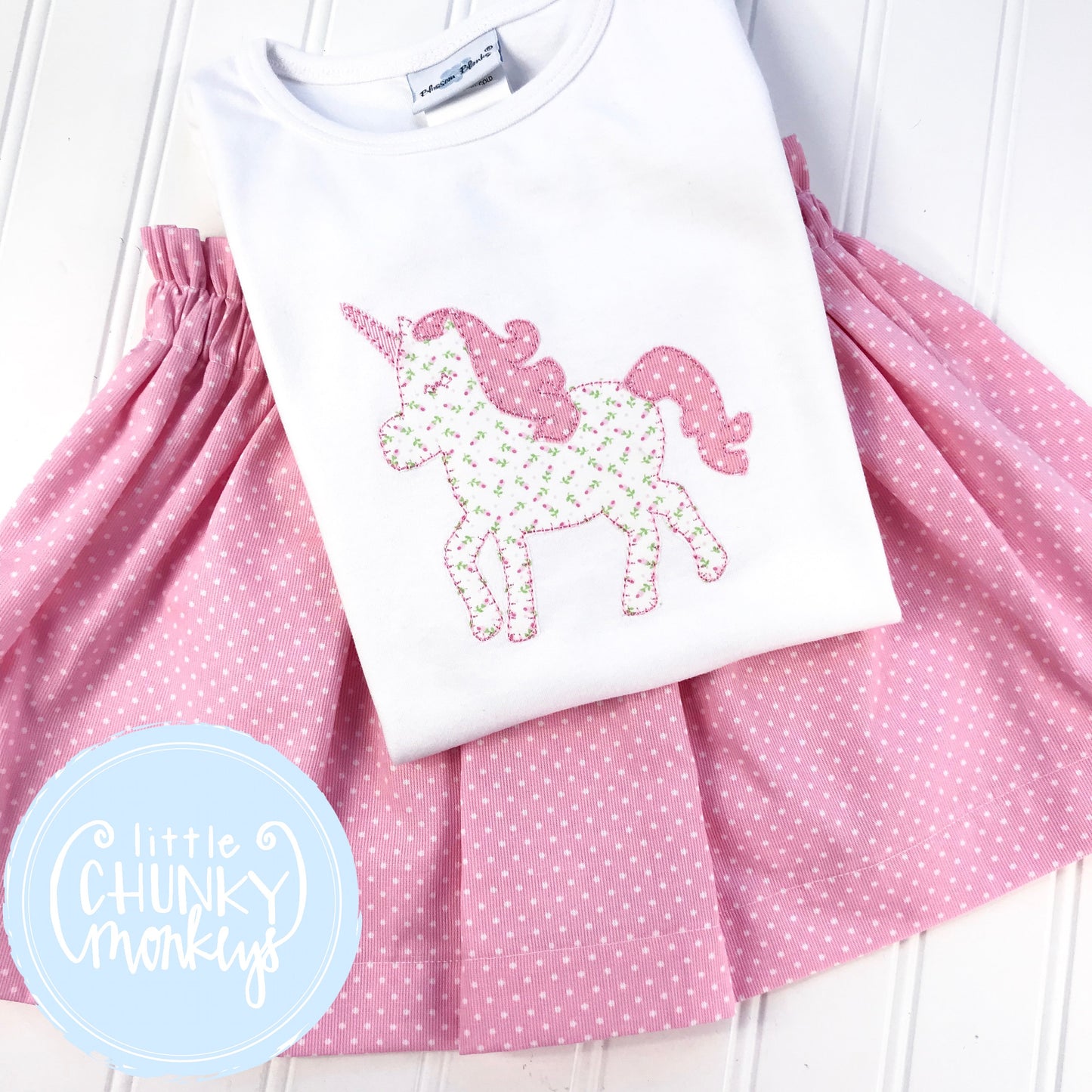 Girl Shirt - Applique Unicorn