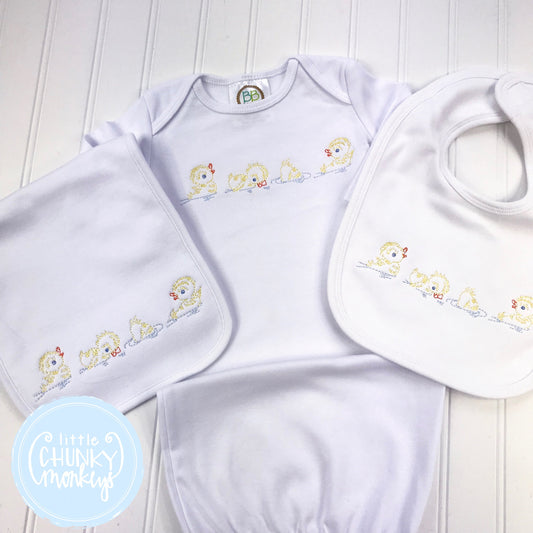 Baby Gown - Bring Home Shirt - Newborn with Duck Design