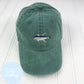 Toddler Kid Hat - Stitched Tuna Fish on Forest Green Hat
