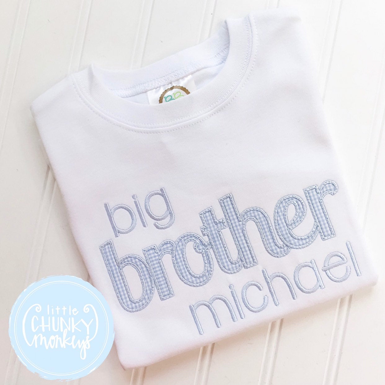 Boy Shirt - Boy Shirt - Big Brother Applique Shirt With Name