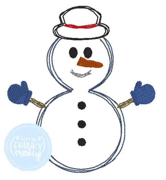 Boy Shirt - Stitched Snowman