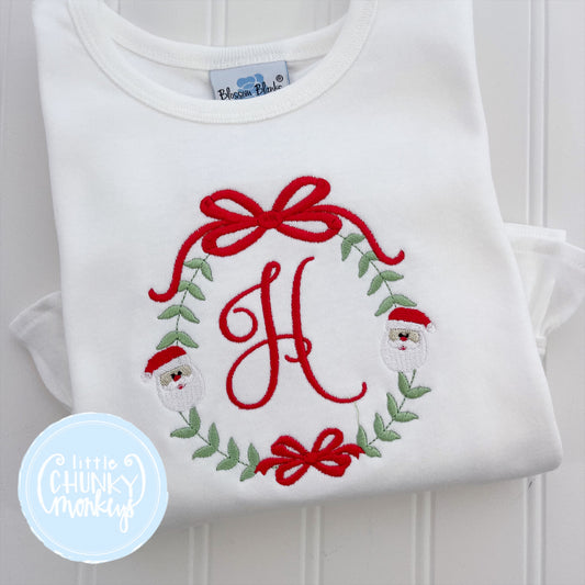 Girl Shirt - Santa Wreath