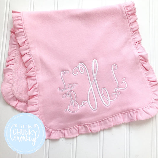 Ruffle Baby Burp Cloth with Personalization