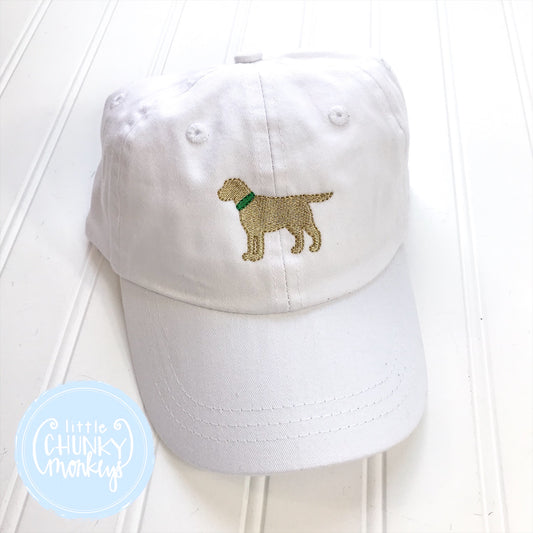 Toddler Kid Hat - Standing Lab Puppy White Hat