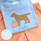 Boy Shirt - Applique Puppy and Pumpkin with Personalization