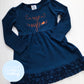 Girl Football Dress - Personalized Vintage Stitch Megaphone Ruffle Dress