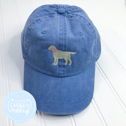 Toddler Kid Hat - Standing Lab Puppy on Light Blue Hat