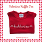 Organic Ruffle Shirt Valentine Heart Embroidery Font