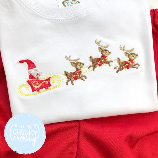 Boy Shirt - Santa and his sleigh