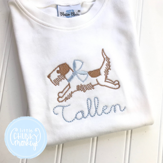 Ready to Ship - Puppy with Bow "Tallen" - 18m Short Sleeve