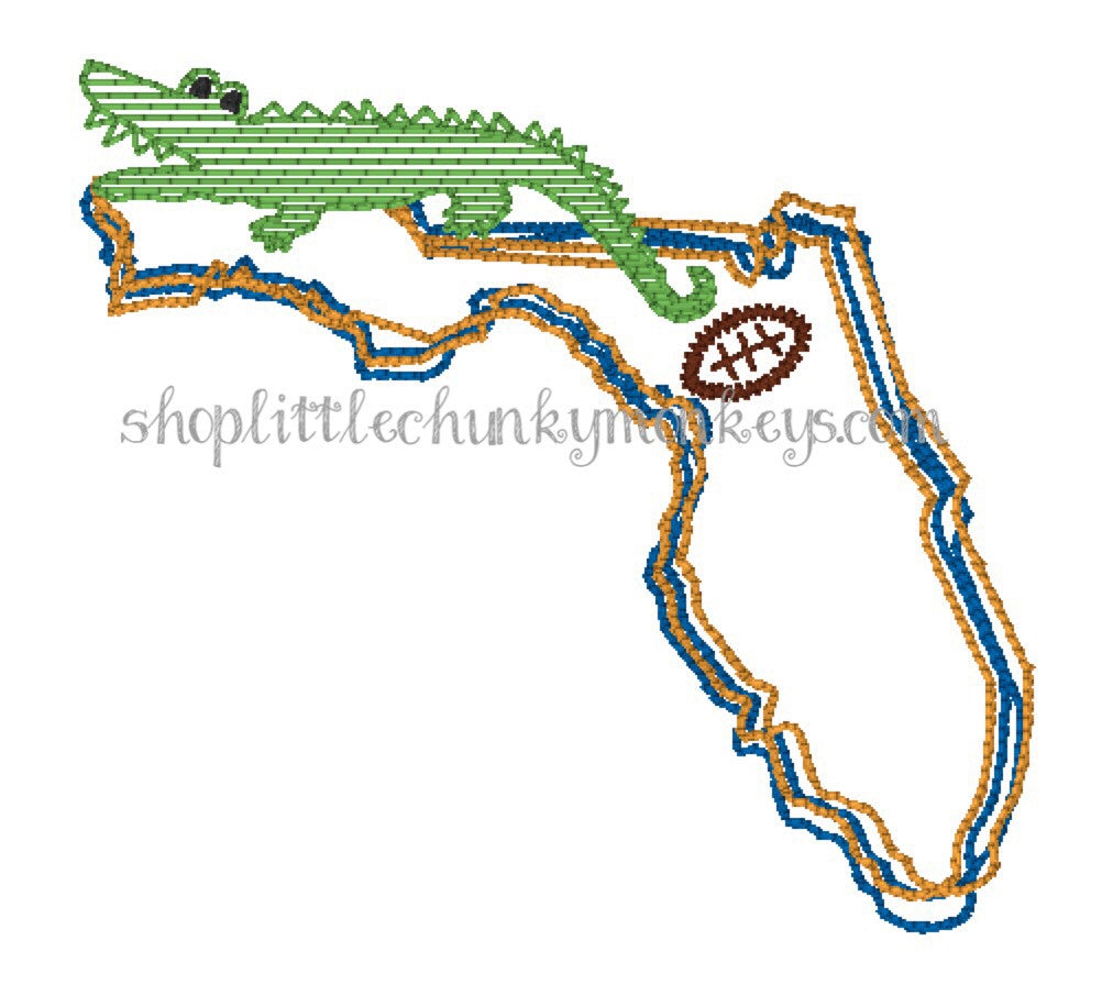 Football Shirt - Stitch Gator Louisiana