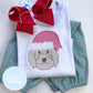 Girl Shirt -Doodle Wearing Santa Hat