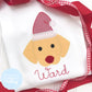 Boy Shirt -Dog Wearing Santa Hat with Personalization
