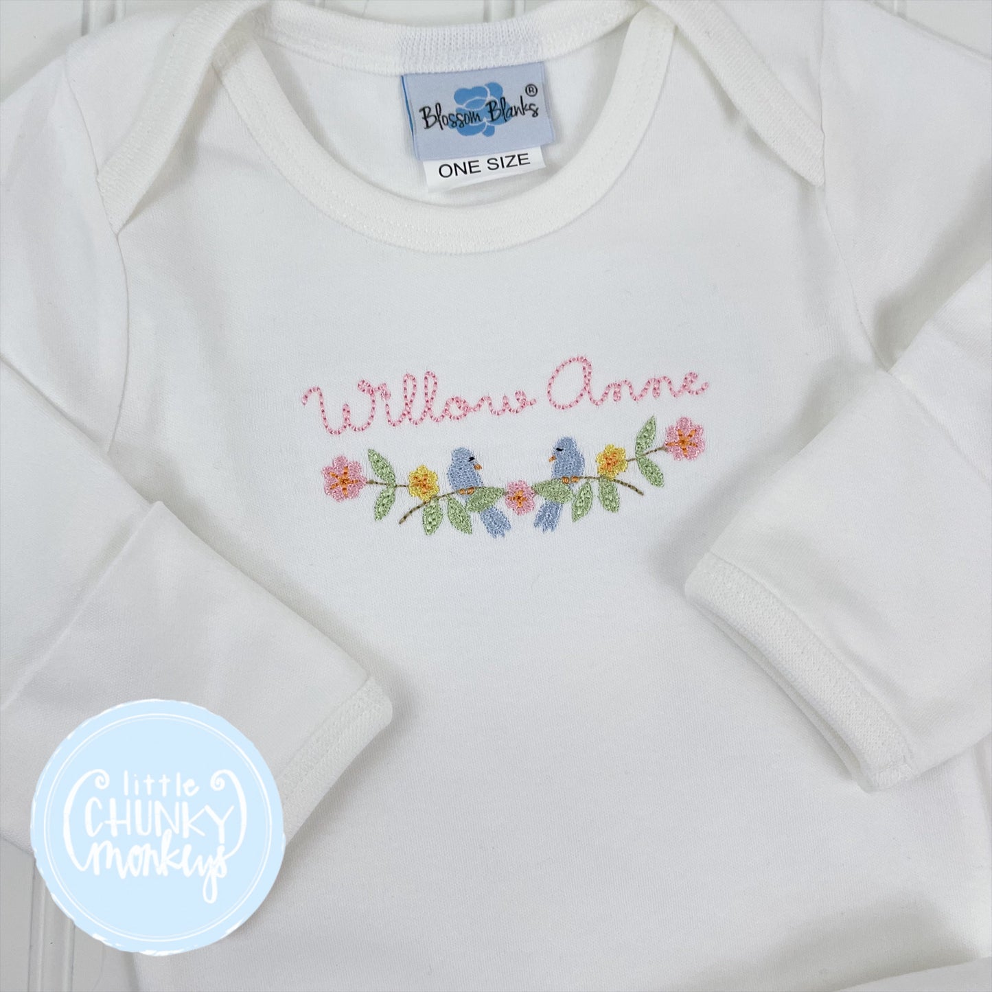 Baby Gown - Bring Home Outfit - Blue Birds